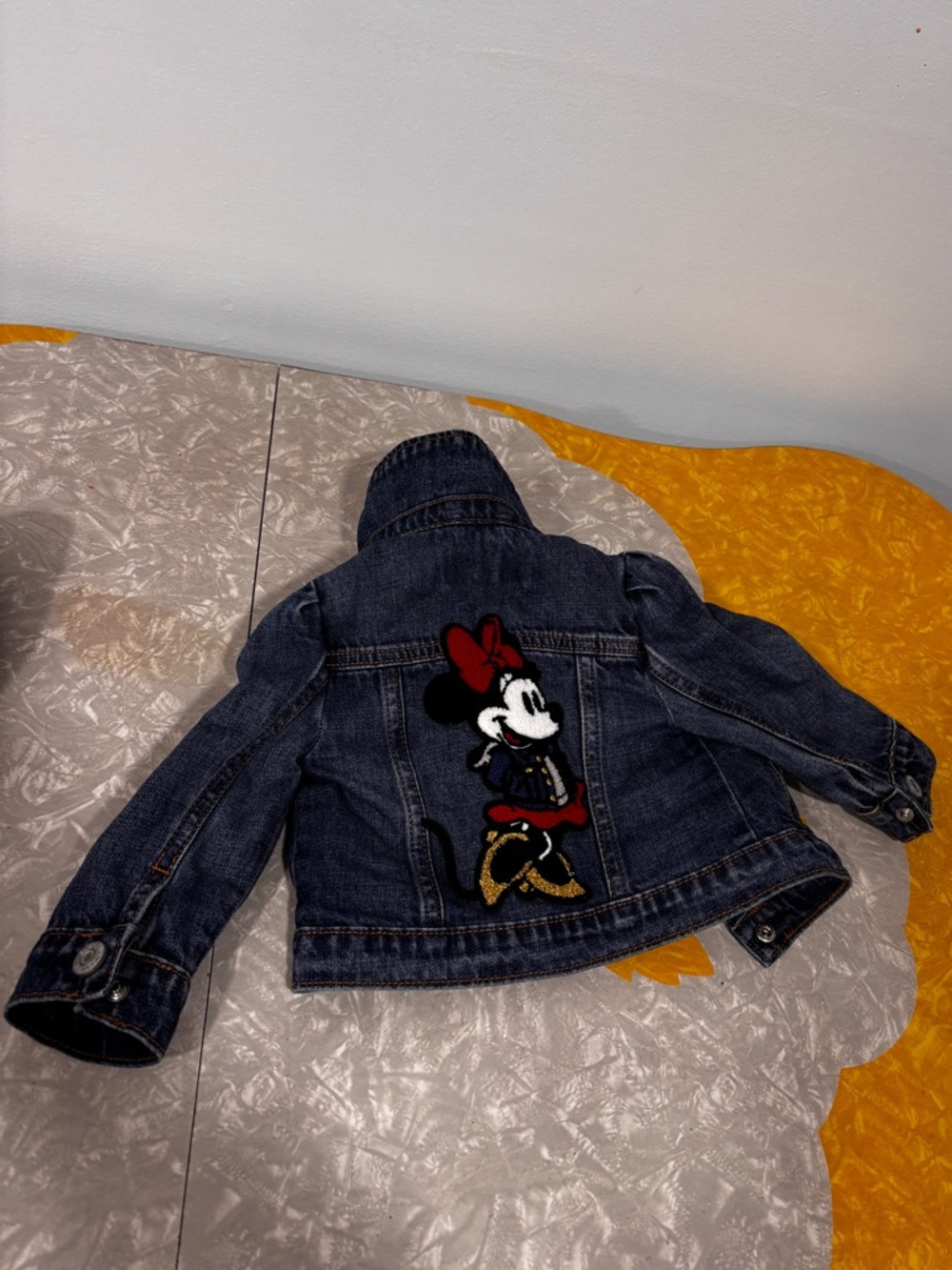 GAP Dark Blue Denim Jacket with Minnie Mouse Patch on Back